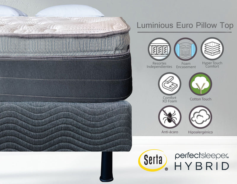 Serta PERFECT SLEEPER HYBRID Luminous Euro Pillow Top