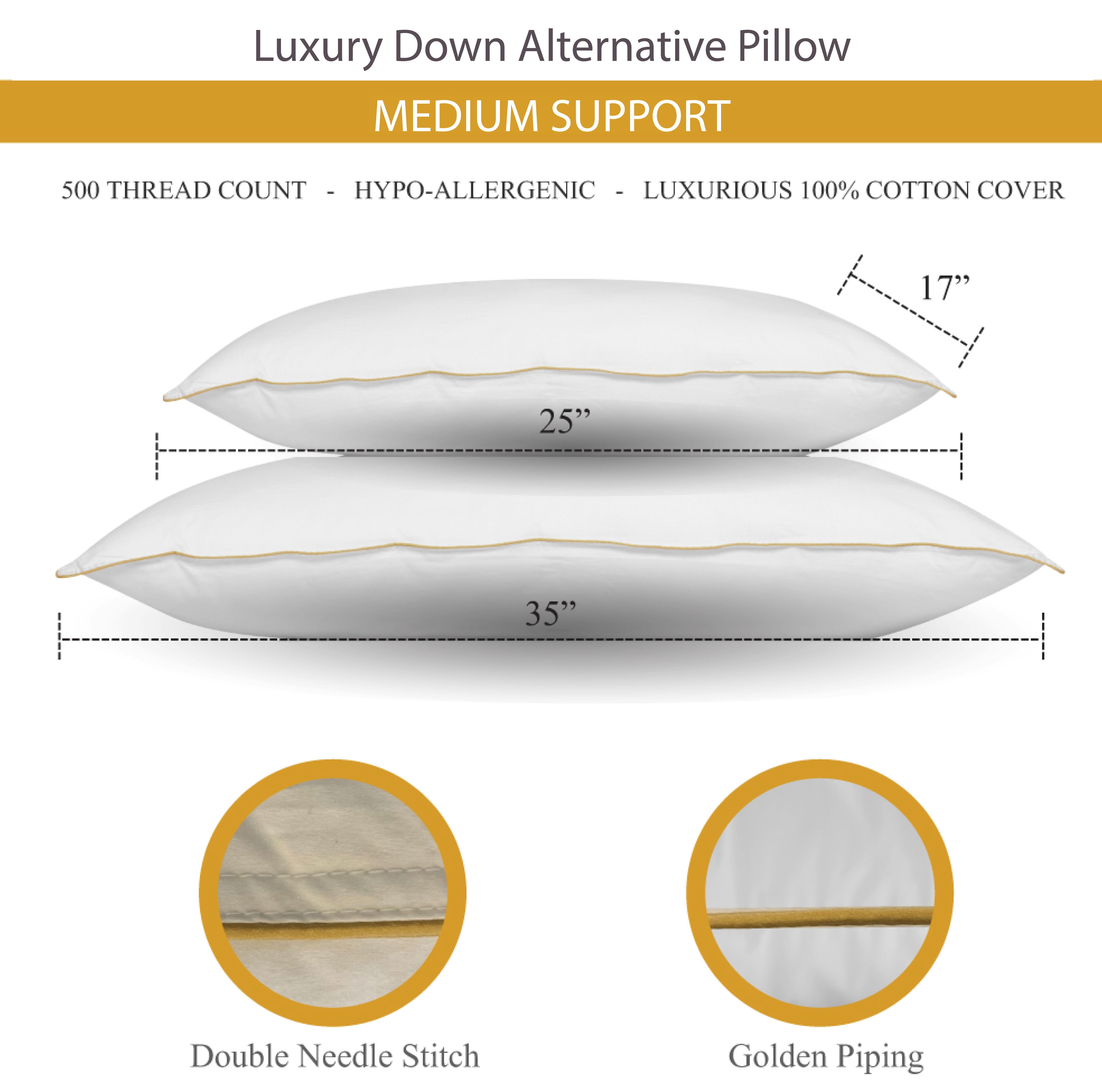 Down Alternative Pillow / Medium Support